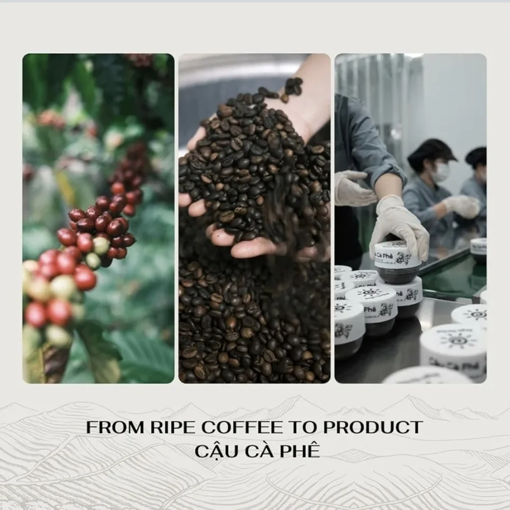 Cầu Cà Phê Coffee Scrub By Dego Herbal - Rich Brown White Sealed NWT 8.8oz